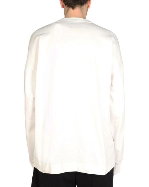 DIESEL White Logo Patch Sweatshirt for men