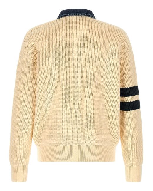 DSquared² Natural 'Denim Mix D2' Cardigan for men