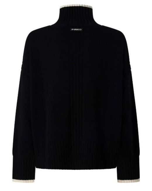 Pinko Black Wool Cashmere Sweater