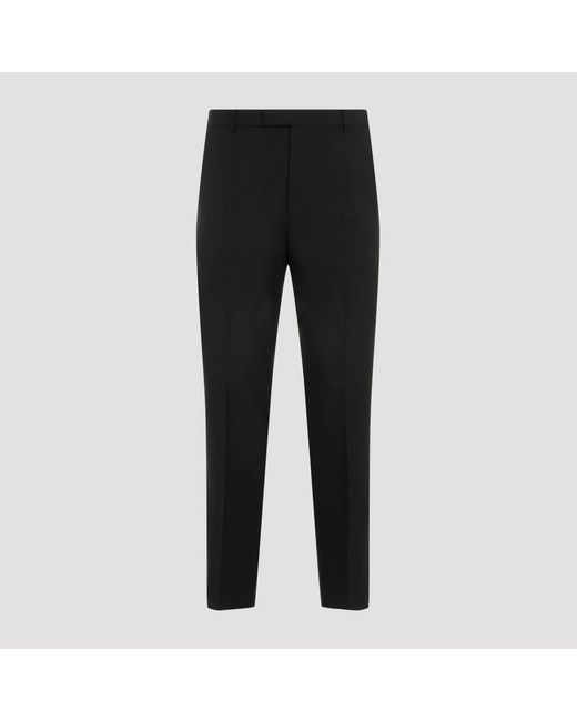 Gucci Black Wool Blend Twill Bush-Trousers for men