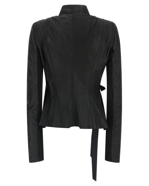 Rick Owens Black 'Hollywood' Leather Jacket