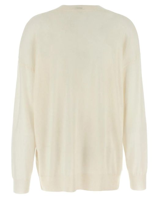 P.A.R.O.S.H. White P.A.R.O.S.H. Crew-Neck Sweater