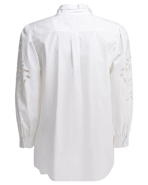Valentino White Embroidered Casual Shirt