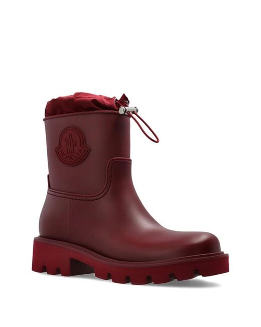Moncler Red Kickstream Rain Short Water Boot