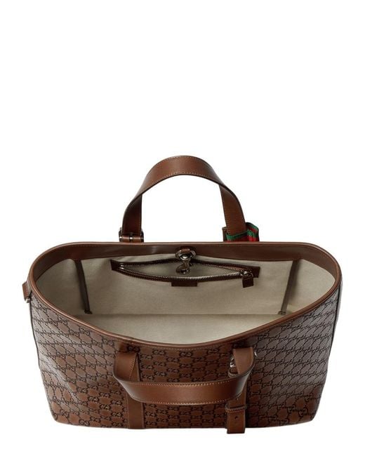 Gucci Brown "Gg Emblem" Tote Bag for men