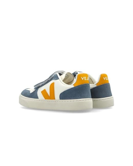 Veja Blue "V-10" Logo Sneaker