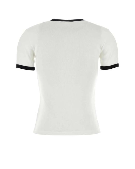 Courreges White Signature Contrast T-Shirt