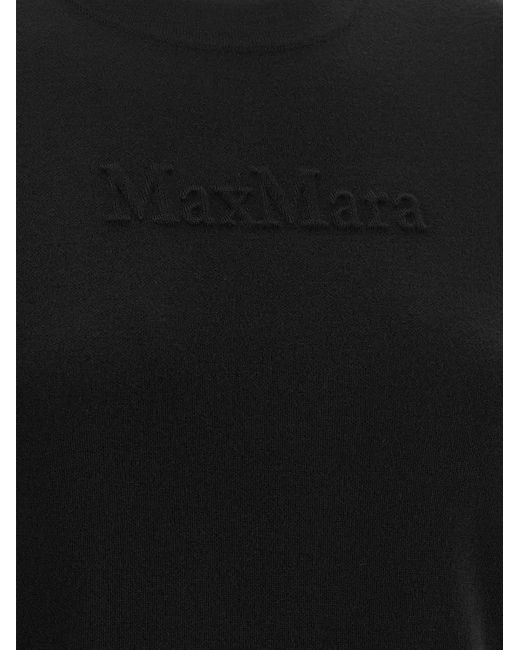 Max Mara Black 'Manto' Sweater With Embossed Logo