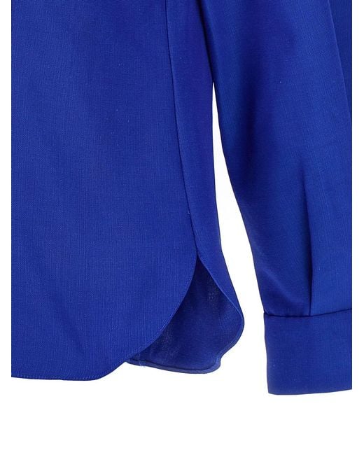 Carolina Herrera Blue Viscose Shirt