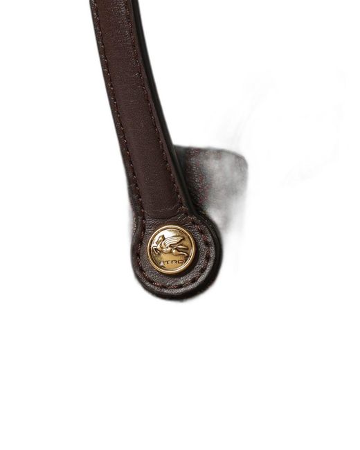 Etro Brown Vela Top Handle Bag
