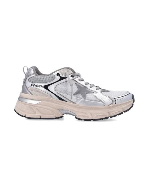 Golden Goose Deluxe Brand White "Lightstar" Mesh And Nappa Upper Mesh Tongue And Heel Tpu Star for men