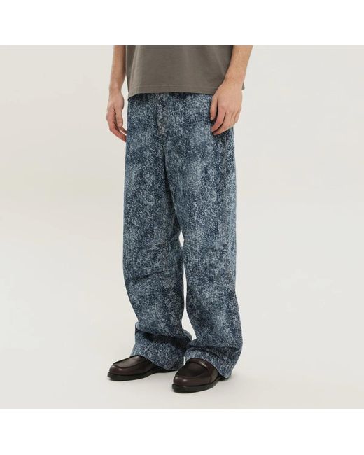 1989 STUDIO Blue Pantaloni Marble Mastiff for men