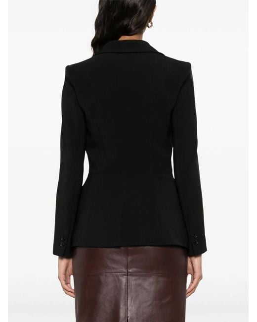 Elisabetta Franchi Black Double-Breasted Jacket
