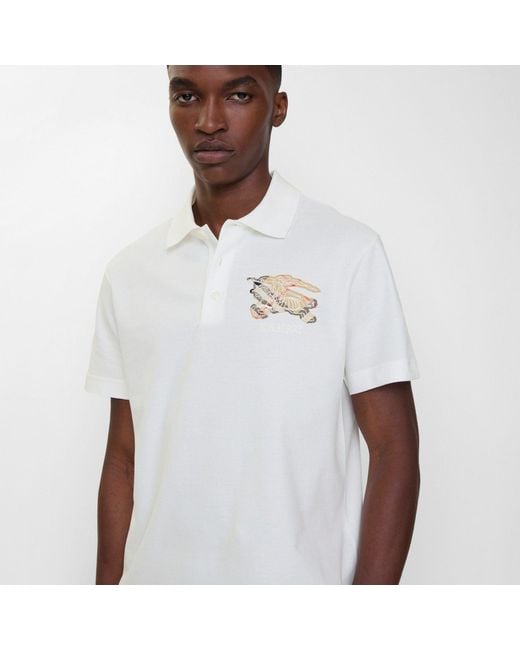 Burberry White Polo S/S Evan for men