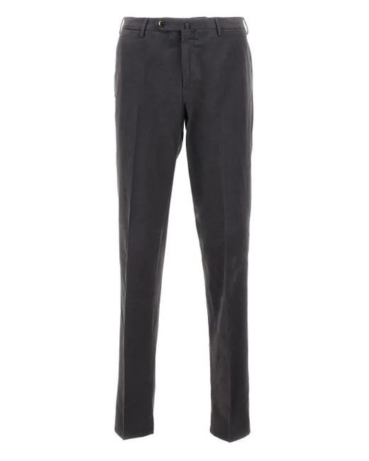 PT Torino Gray Charcoal Stretch Modal Blend Pant for men