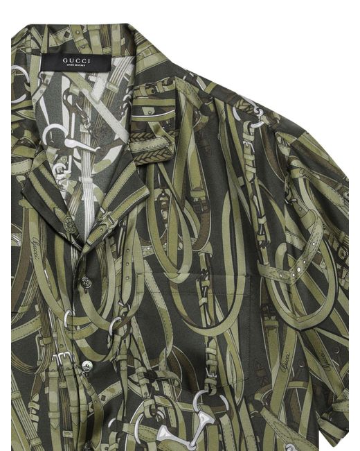Gucci Green Bowling Shirt for men