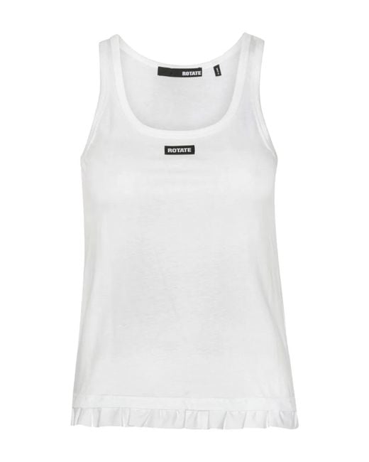 ROTATE BIRGER CHRISTENSEN White Rotate Birger Christensen Tops With Logo