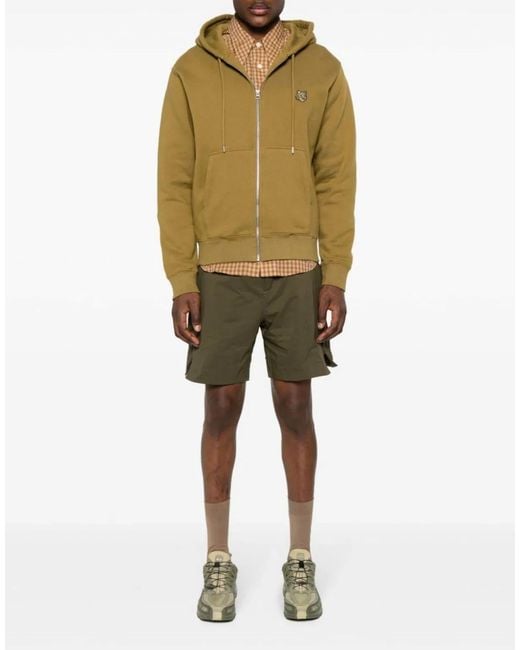 Canada Goose Green Killarney Logo Patch Shorts for men