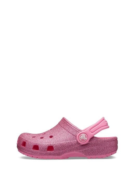 CROCSTM Pink Classic Glitter Clog