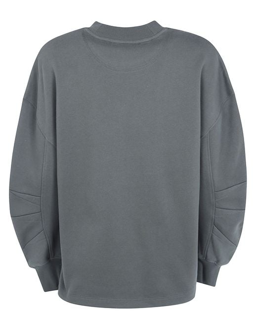 The Attico Gray Round Neck Classic Sweatshirt