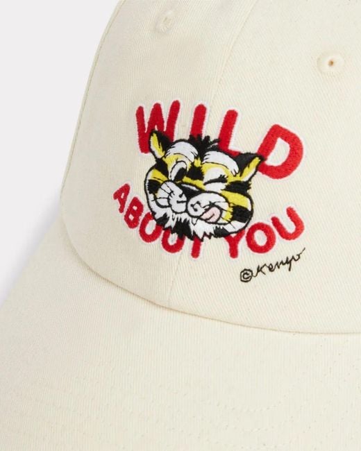 KENZO White Cotton Baseball Cap for men