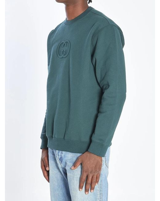 Gucci Green Bottle Cotton Sweatshirt for men