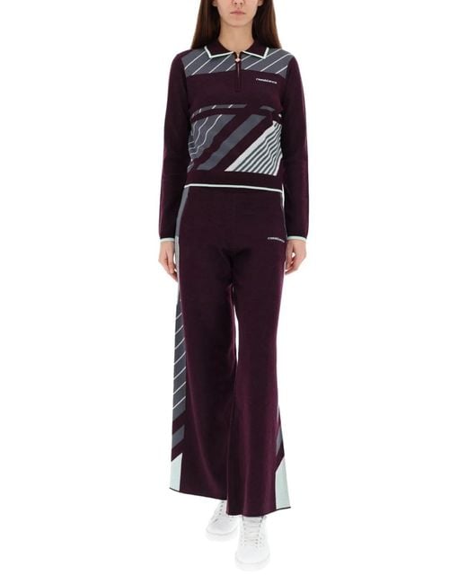 Casablanca Purple "Diagonal" Tennis Pants