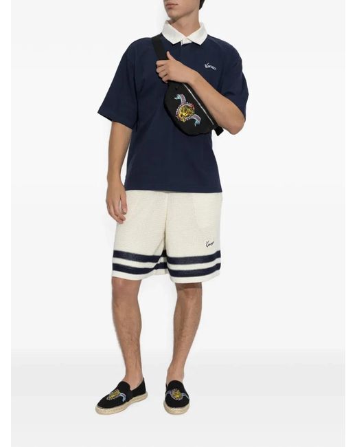 KENZO Blue Gots Varsity Relax Polo for men