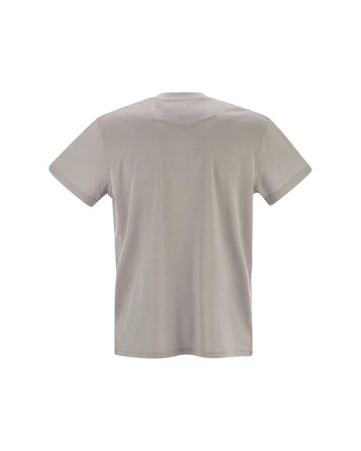 PT Torino Gray Cotton And Silk Jersey Knit for men