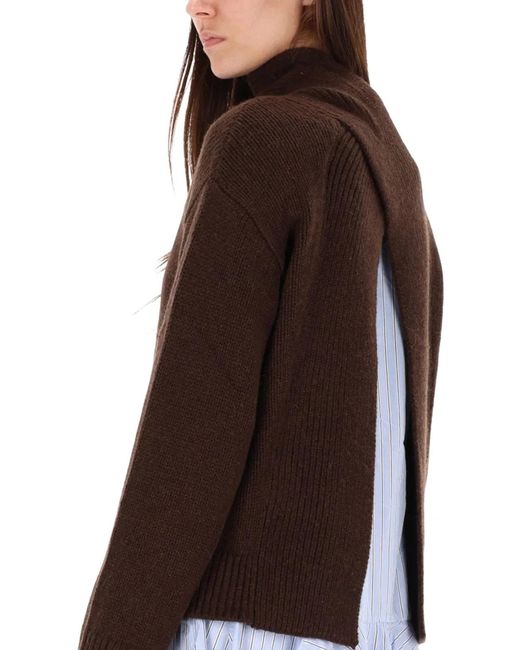 Ganni Black Wool Blend Sweater