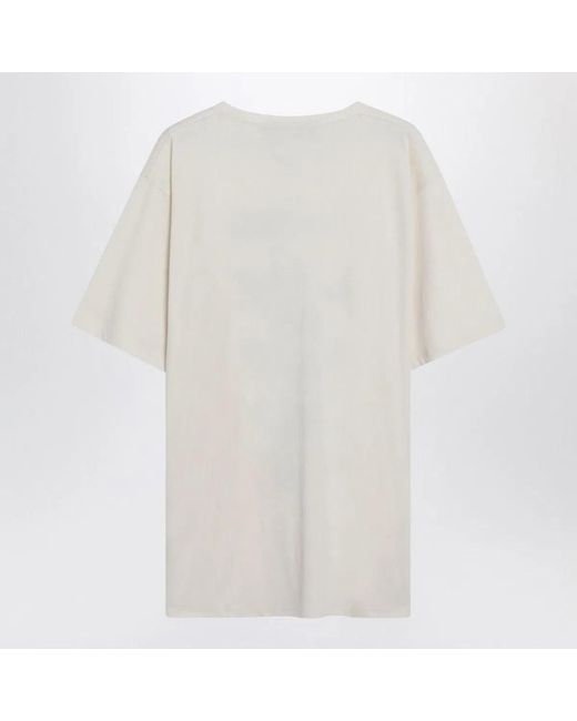 Valentino White Ivory Le Chat De La Maison Icon Muse Anti Hero Tshirt for men