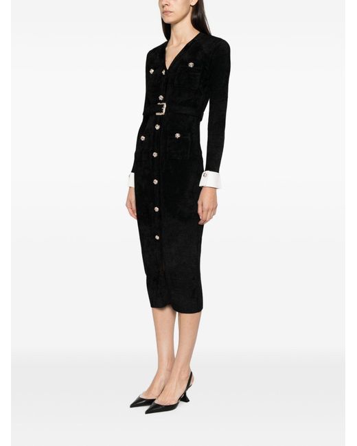 Self-Portrait Black Lace Midi Dress