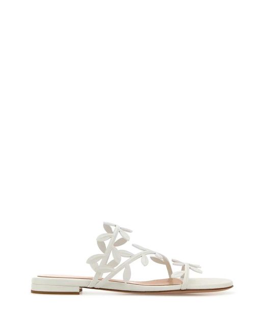 Gianvito Rossi White Flavia 05 Nappa