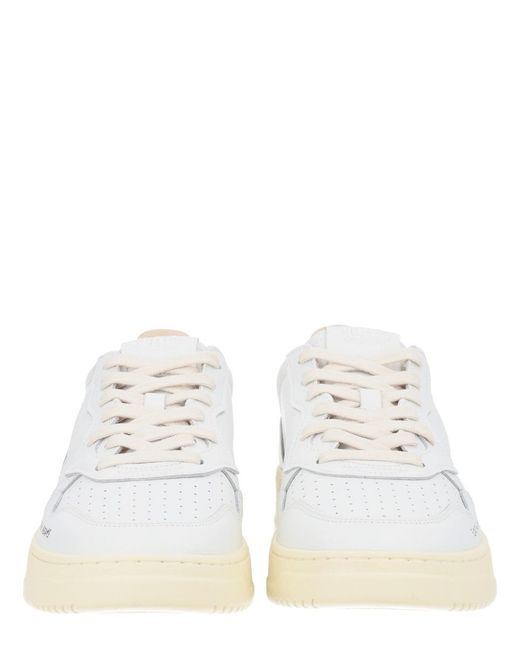 Autry White "Medalist Low" Sneaker for men