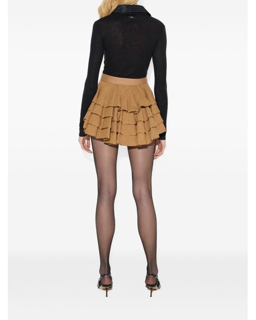 Elisabetta Franchi Blue Cropped Knit Cardigan