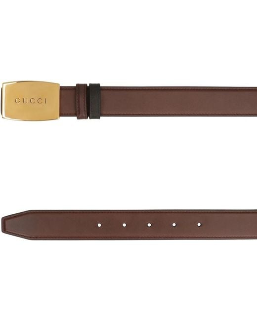 Gucci Brown Reversible Belt With Buckle for men