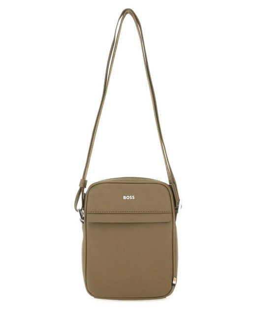 Boss Natural "Reporter" Bag With Logo for men