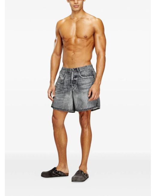 DIESEL Blue Polyamide Shorts for men