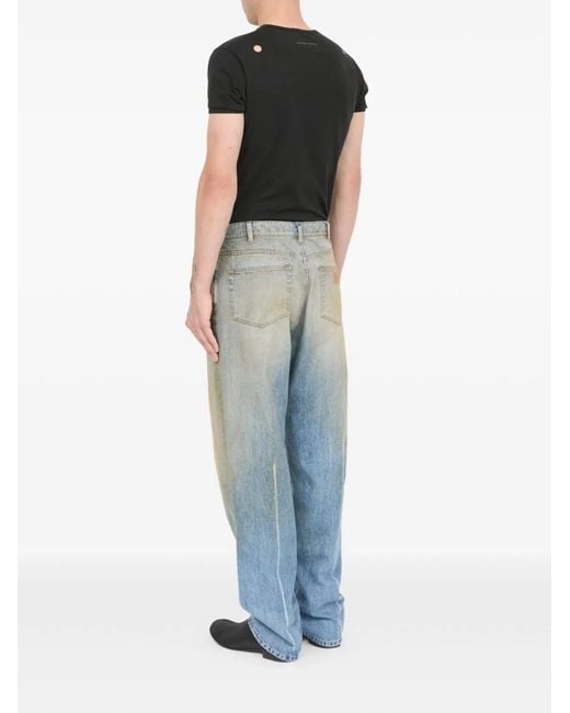 MM6 by Maison Margiela Midblue Washedeffect Denim Jeans for men