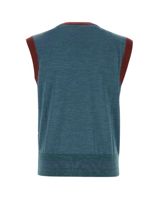Vivienne Westwood Blue Argyle Vest for men