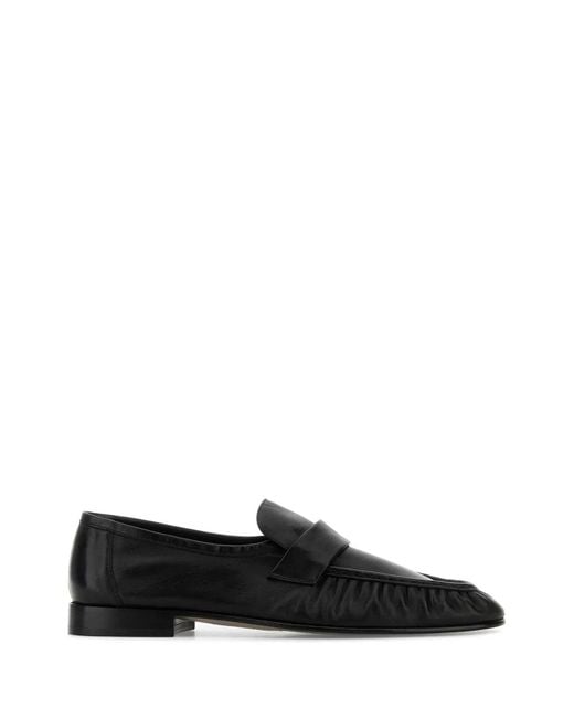The Row Black Soft Loafer for men