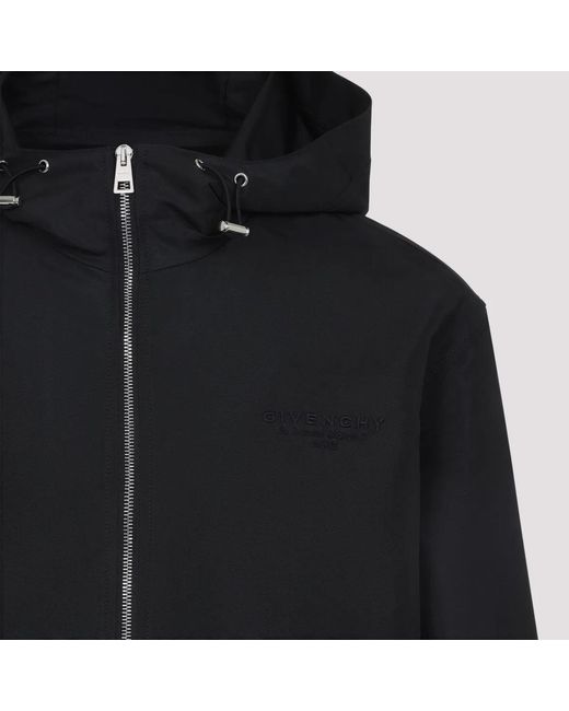 Givenchy Black Technical Fabric Hooded Jacket for men