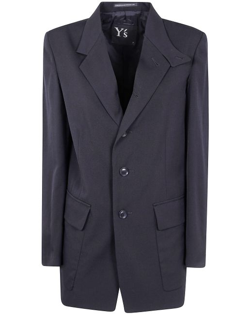 Y's Yohji Yamamoto Blue "Notched Lapel" Gabardine Jacket