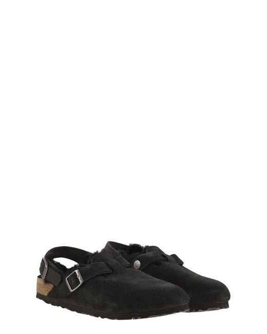 Birkenstock Black Tokio Shearling