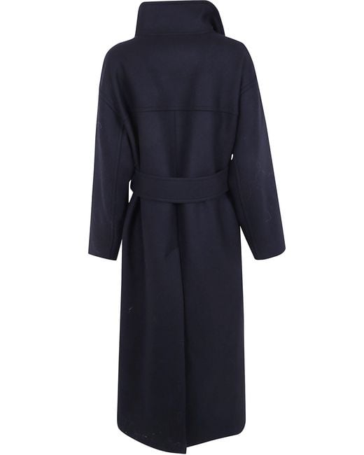 Joseph Blue "Fiore" Wool Blend Coat