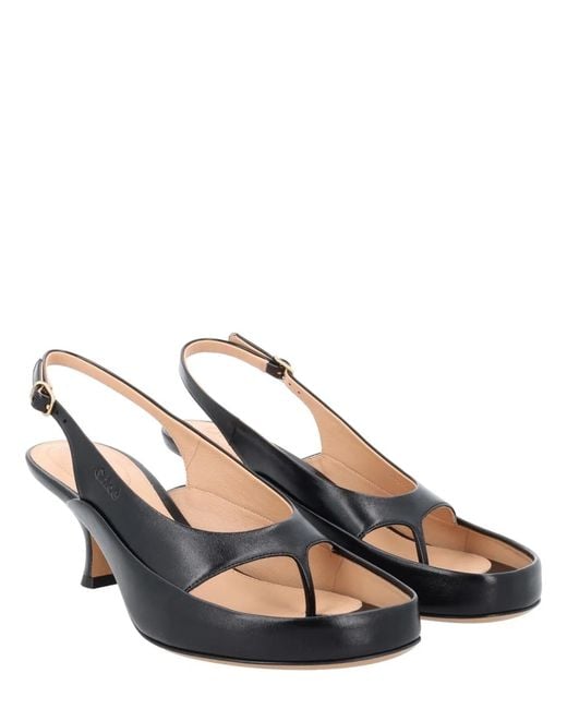 Chloé Blue Sandalo "Junie" Con Tacco