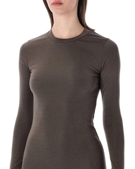 Fear Of God Black Lons Sleeve Rib Cotton Dress