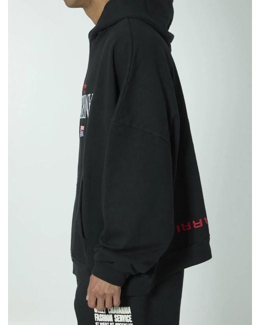 Willy Chavarria Black Welcome To America Hoodie for men