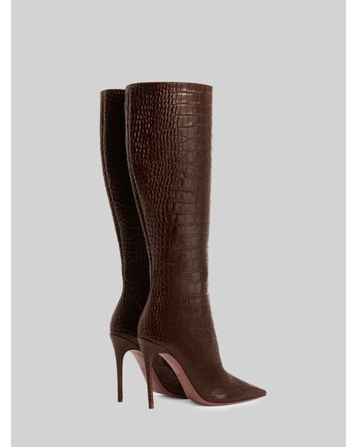 Paris Texas Brown Ebony Croco Vera 105 Boot