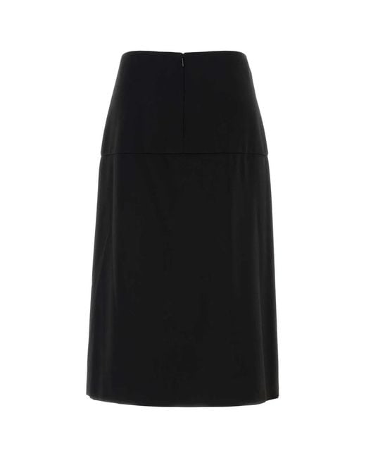 Jil Sander Black Sable Skirt